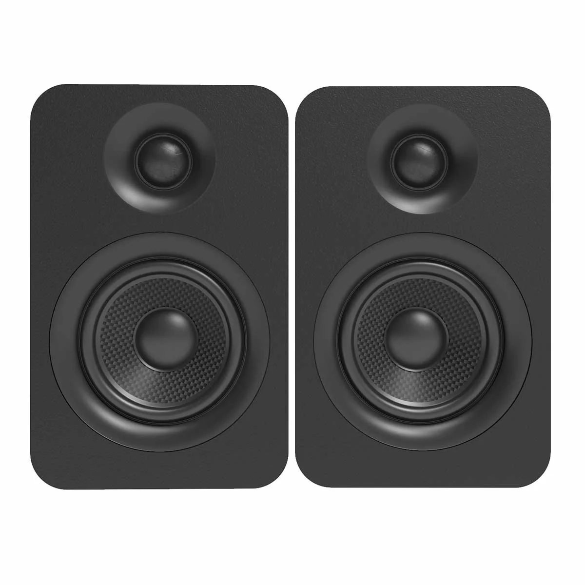Kanto OPEN BOX YU Passive 4" Passive Bookshelf Speakers with 1" Silk Dome Tweeter | External Amplifier Required | Matte Black | Pair - A Grade - Image 3