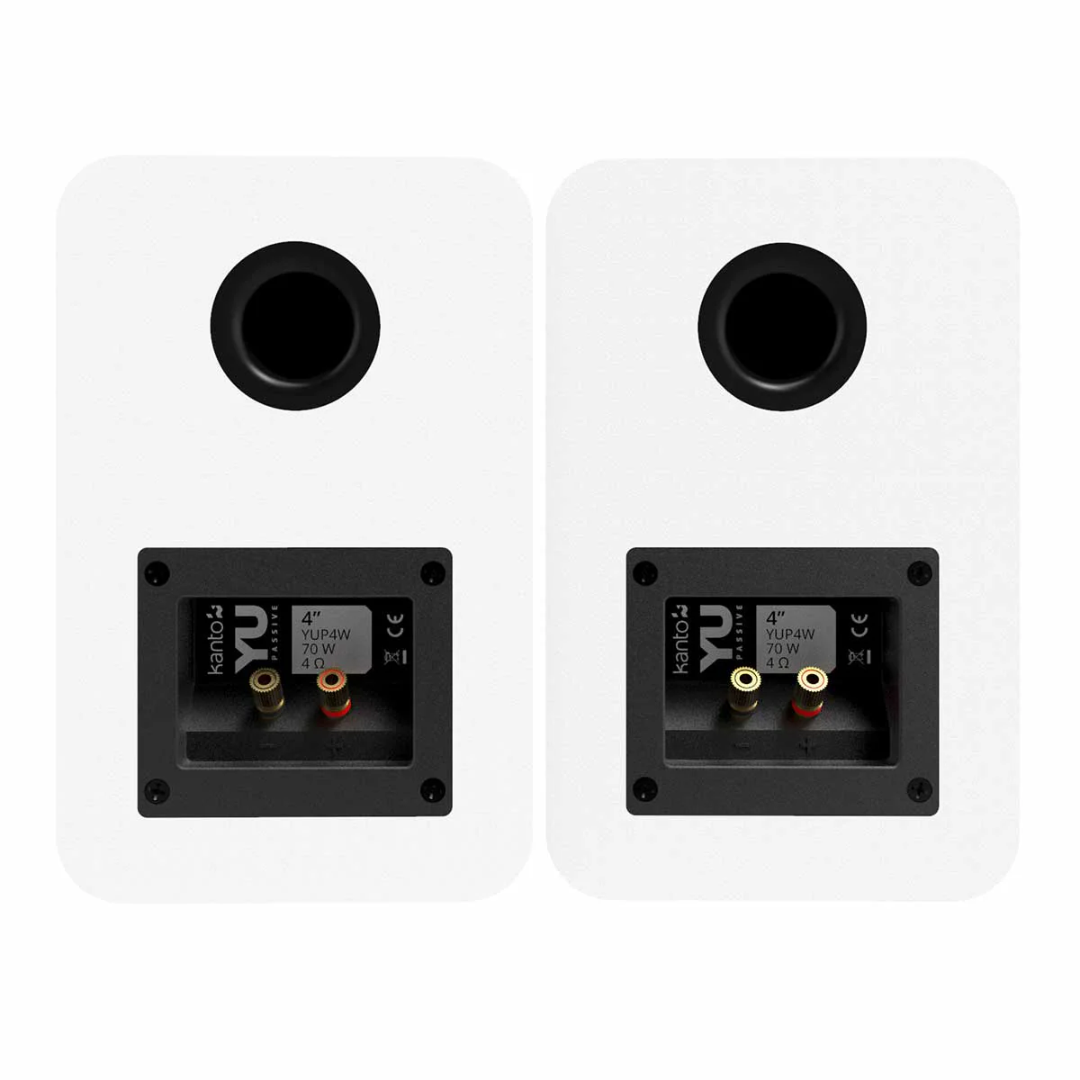 Kanto OPEN BOX YU Passive 4" Bookshelf Speakers - Matte White - Pair - A Grade - Image 7